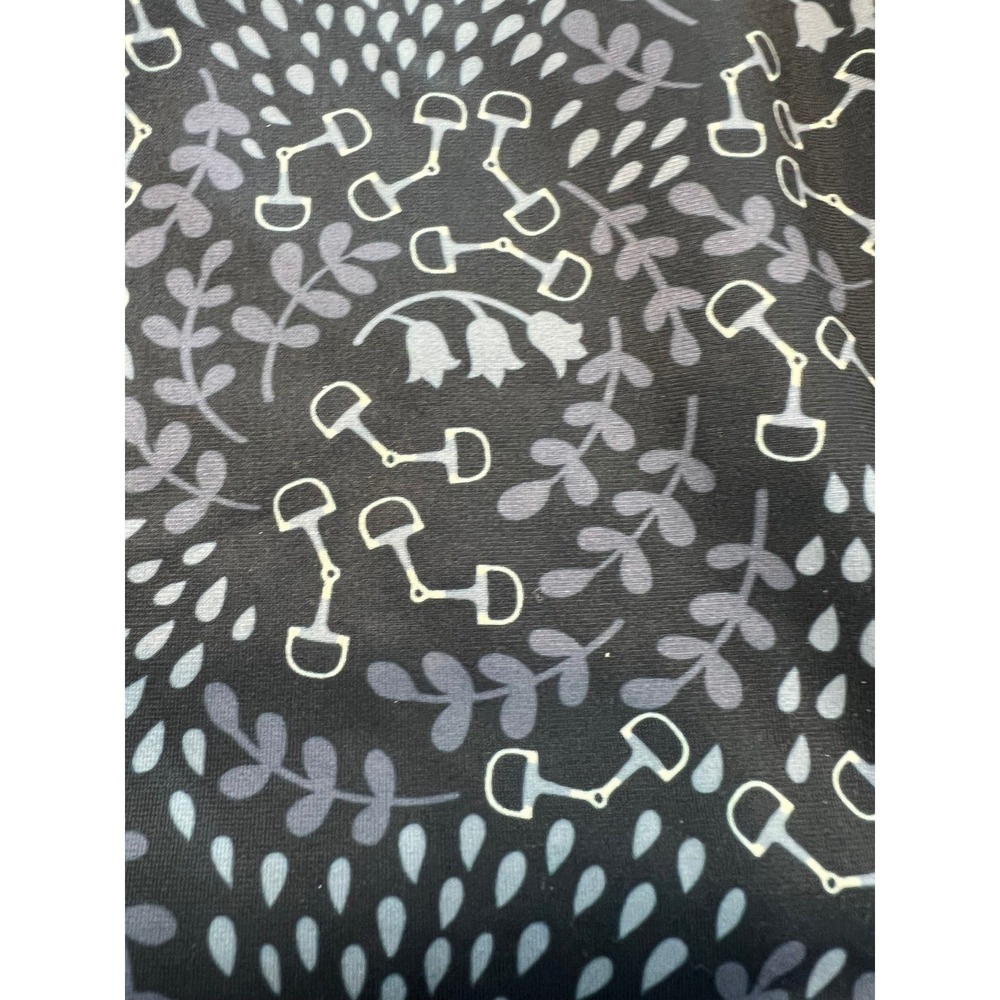 Kerrits Girls Blue Horse Bit Print Quarter Zip Equestrian Base Layer Top Small - Picture 5 of 8
